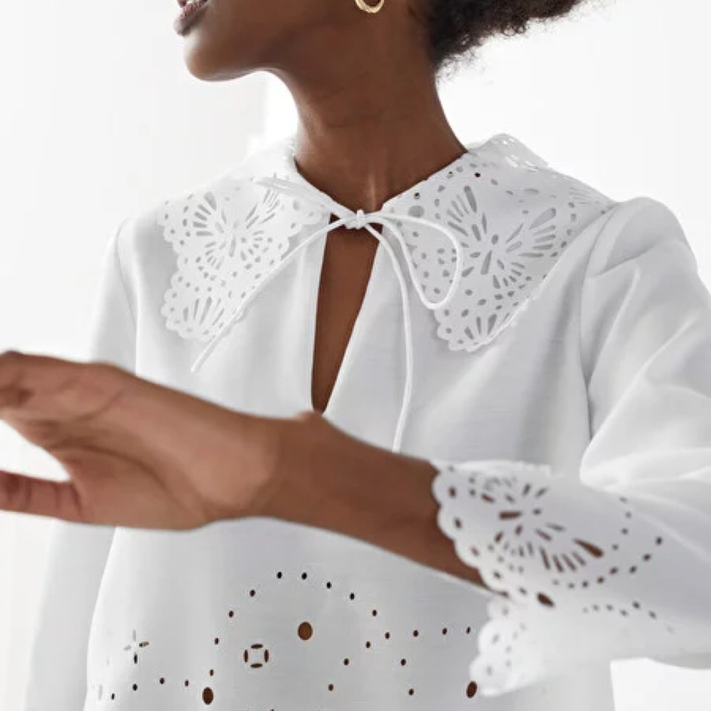 & Other Stories White Eyelet Blouse
